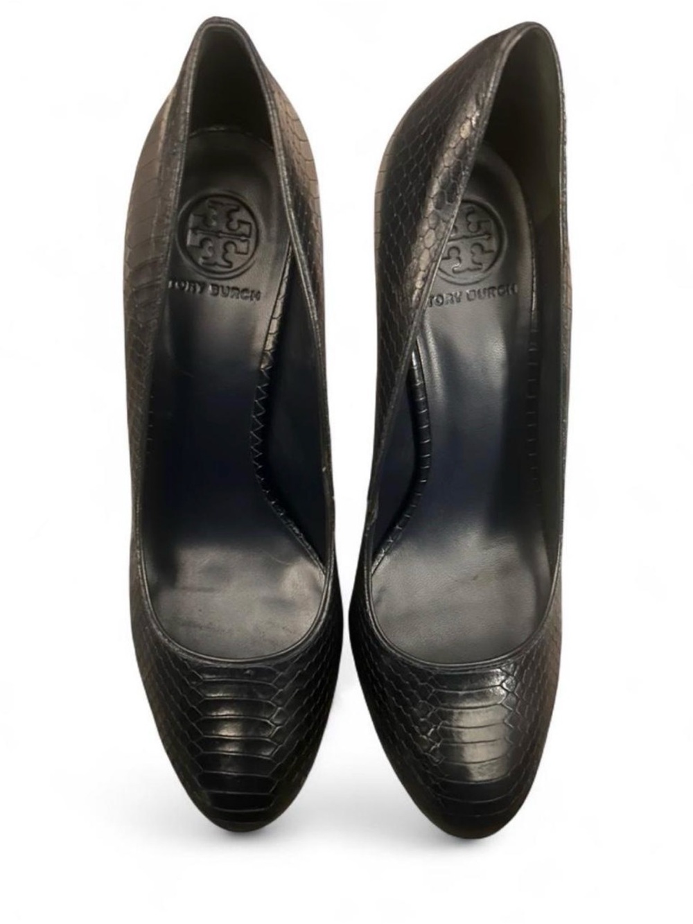 Tory Burch GG Embossed Navy Pumps